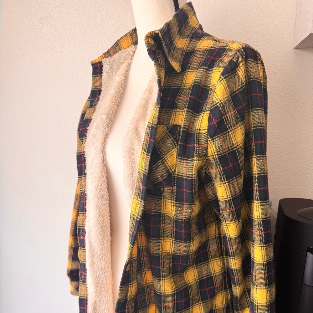 Checkered Teddy Button Up - Picture 2 of 9